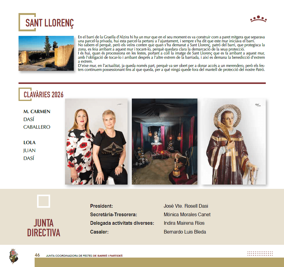 Programa d'Actes Barri Sant Llorenç